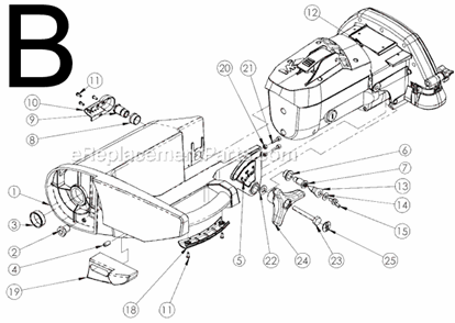 Page B Diagram and Parts List for MK-TX-3  MK Diamond Tile Saw